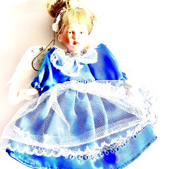 3 Vintage Paradise Galleries Porcelain Doll Christmas Holiday Ornaments - Picture 3 of 10